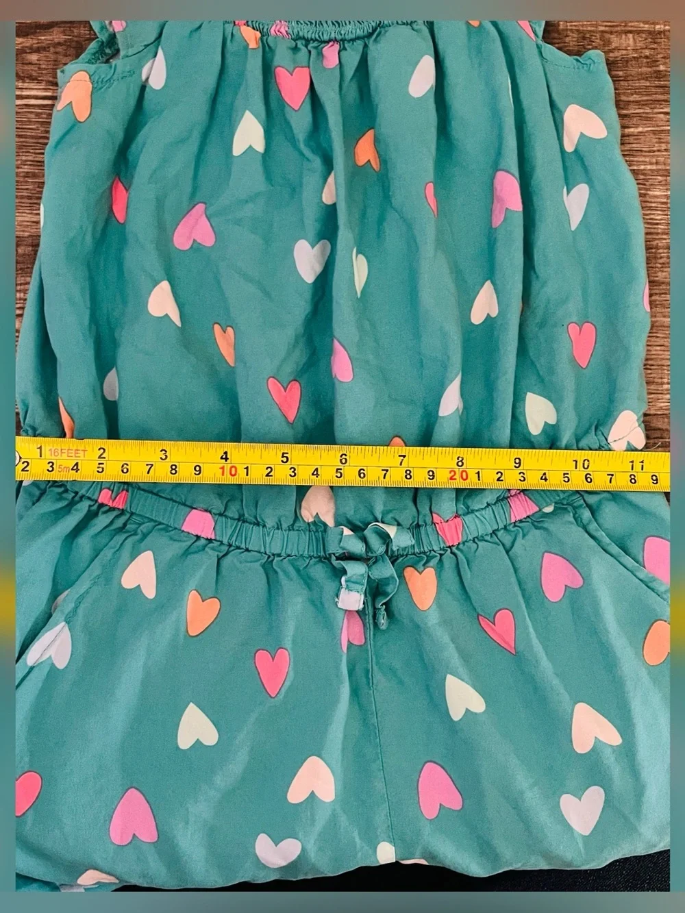 Cat & Jack Girl Short Hearts Print Romper  Size- M (8)